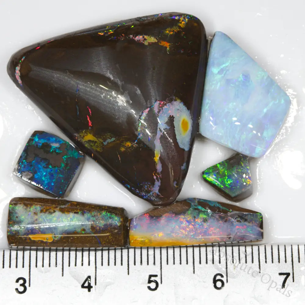  Boulder Opal Rough Parcel Rubs