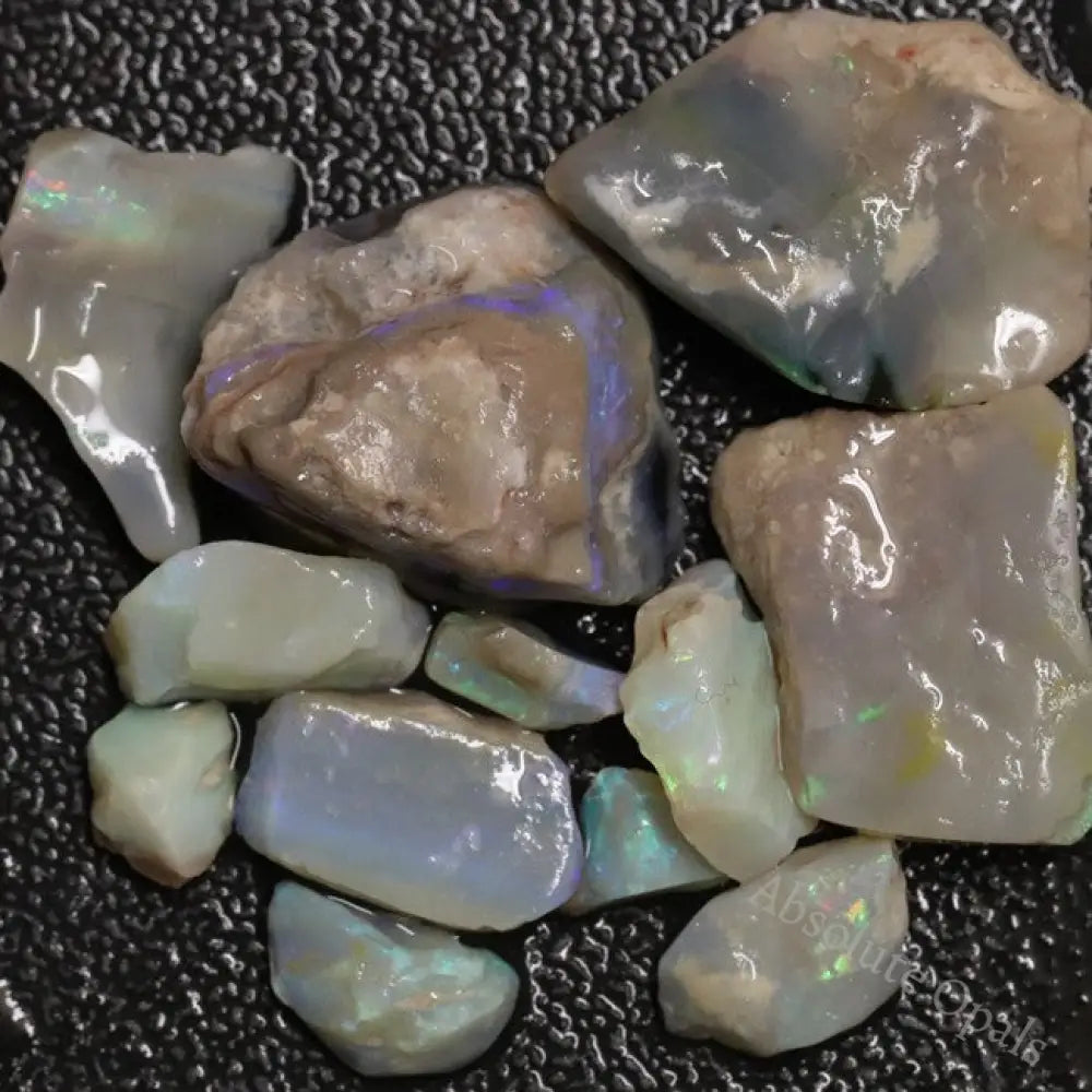 Australian Solid Semi Black Opal Rough, Lightning Ridge Parcel