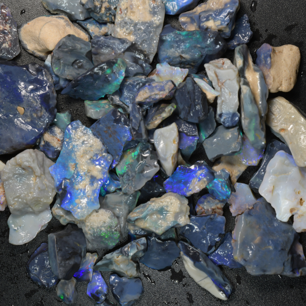 black rough opal