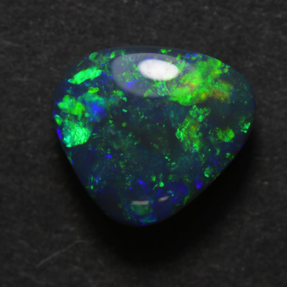 1.43 cts Australian Black Opal Solid Lightning Ridge CMR