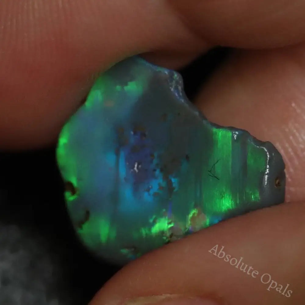 Australian Black Opal Lightning Ridge Rough Rub 7.5 Cts