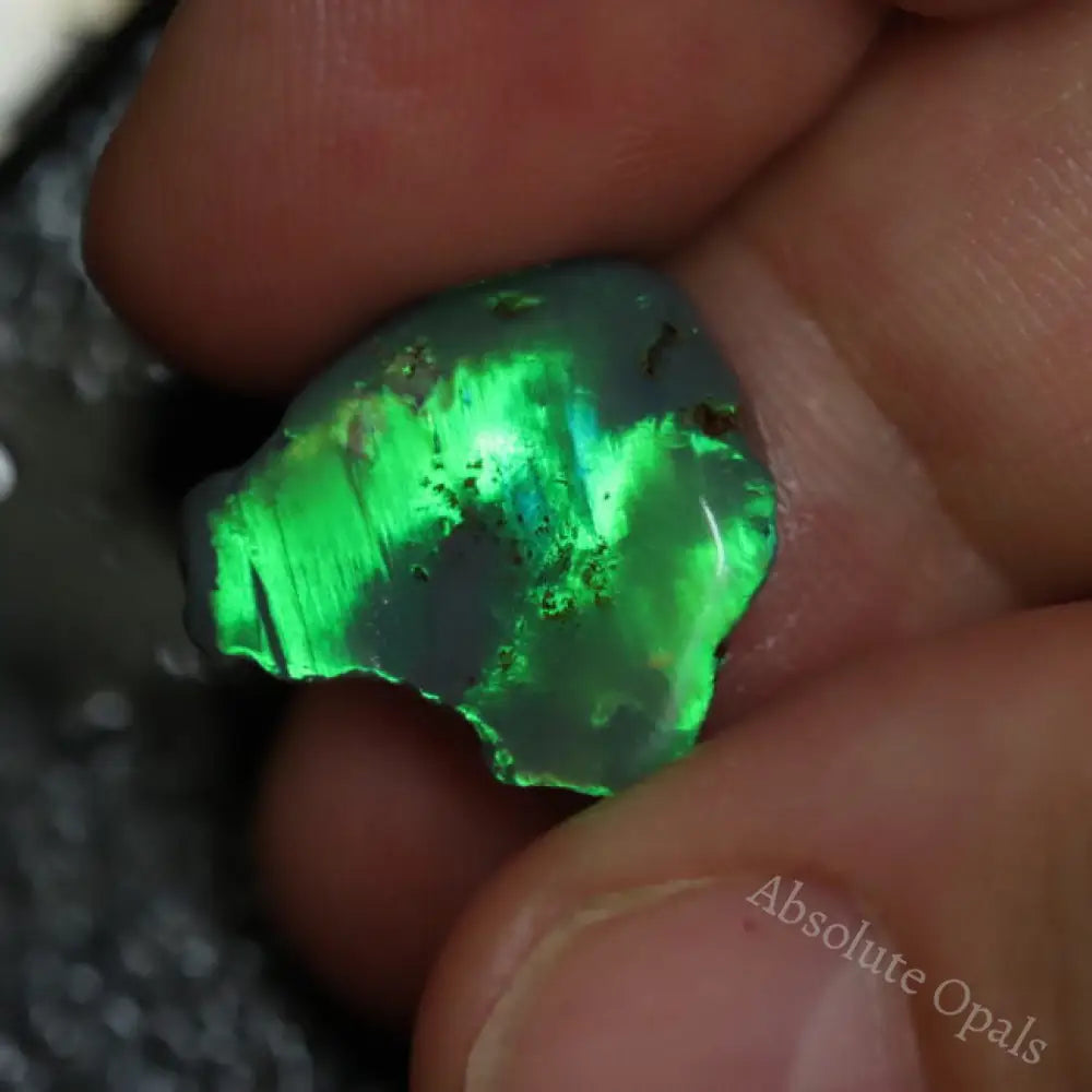 Australian Black Opal Lightning Ridge Rough Rub 7.5 Cts