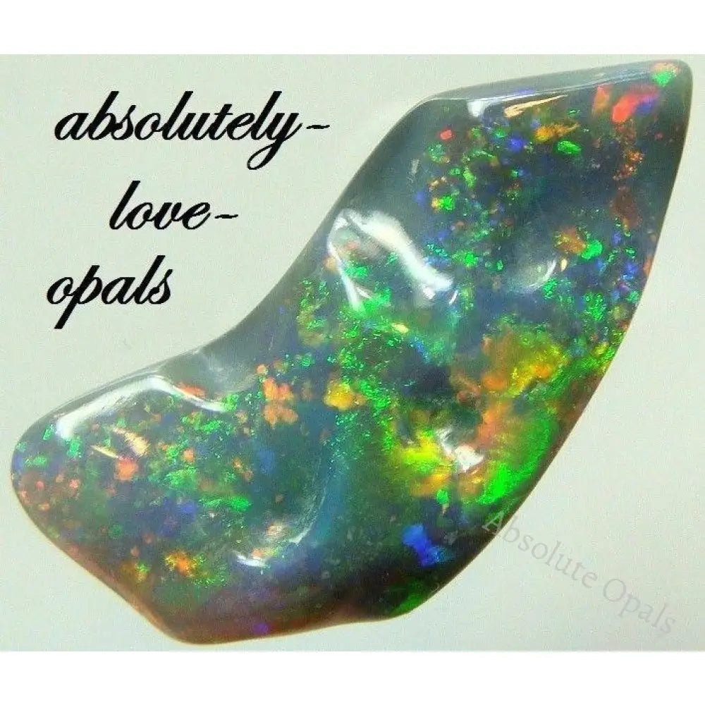 Australian Black Opal Lightning Ridge Solid Carving 3.17 Ct Black Opal