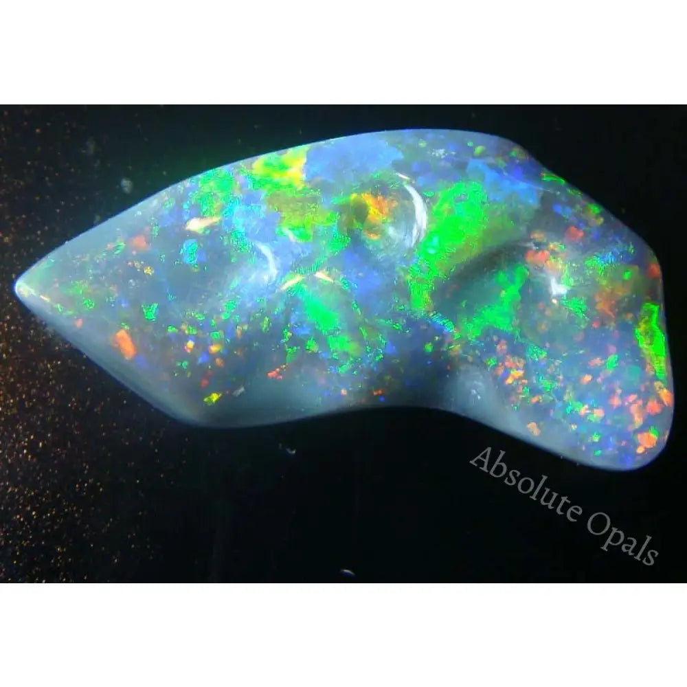 Australian Black Opal Lightning Ridge Solid Carving 3.17 Ct Black Opal