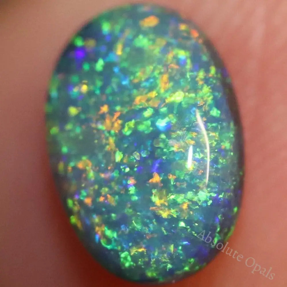 Australian Black Opal Lightning Ridge Solid Gem Stone Cabochon 1.0 Cts