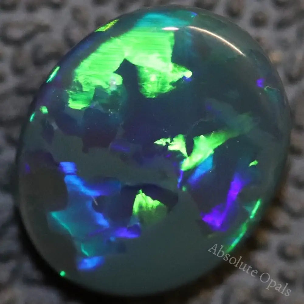 Australian Black Opal Lightning Ridge Solid Gem Stone Cabochon 1.5 Cts