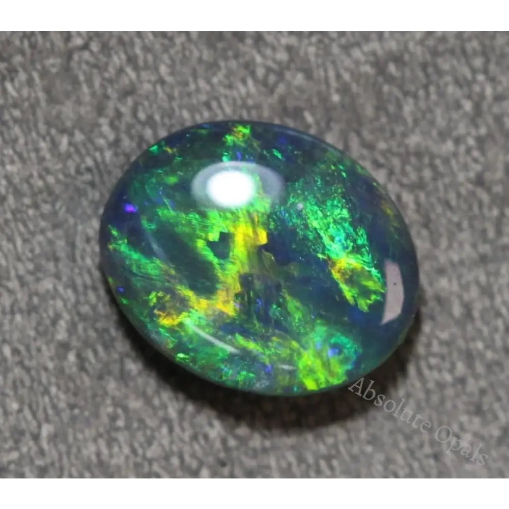 Australian Black Opal Lightning Ridge Solid Loose Stone Cabochon 0.80 Cts