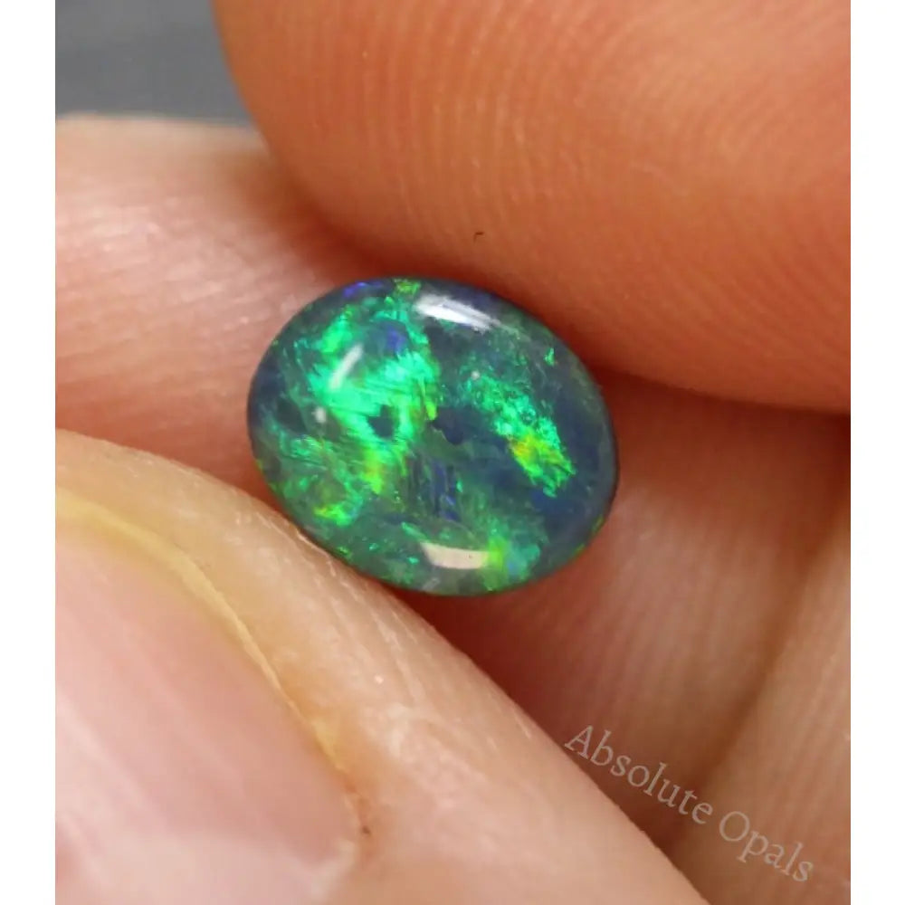 Australian Black Opal Lightning Ridge Solid Loose Stone Cabochon 0.80 Cts