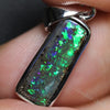 Australian Boulder Opal Pendant Sterling Silver L26.6Mm 2.17Gr Jewellery