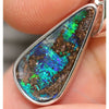 Australian Boulder Opal Pendant Sterling Silver L28.8Mm 2.09Gr Jewellery