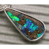 Australian Boulder Opal Pendant Sterling Silver L28.8Mm 2.09Gr Jewellery