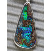 Australian Boulder Opal Pendant Sterling Silver L28.8Mm 2.09Gr Jewellery