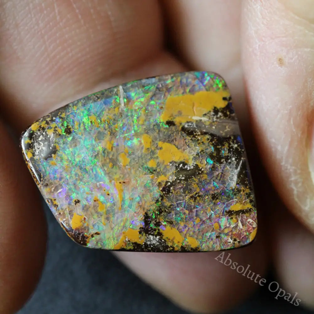 Australian Boulder Opal Solid Cut Loose Stone 17.90 Cts