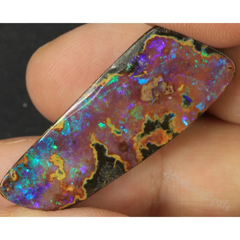 Australian Boulder Opal Solid Stone Natural Cut 24.55 Cts Boulder Opal