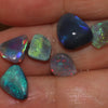 Australian Lightning Ridge Black Opal Solid Rubs Rough Parcel 6Pcs 10.1Cts