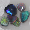 Australian Lightning Ridge Black Opal Solid Rubs Rough Parcel 6Pcs 10.1Cts