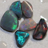 Australian Lightning Ridge Black Opal Solid Rubs Rough Parcel 6Pcs 9.2Cts