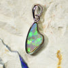 Australian Lightning Ridge Crystal Opal Carving Pendant Silver L23.6Mm 1.33Gr Jewellery