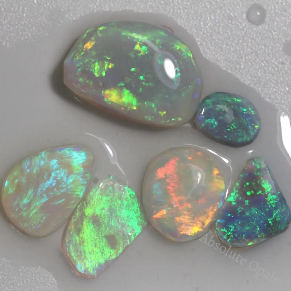 Australian Lightning Ridge Opal Solid Rubs Rough 6Pcs 13.0Cts