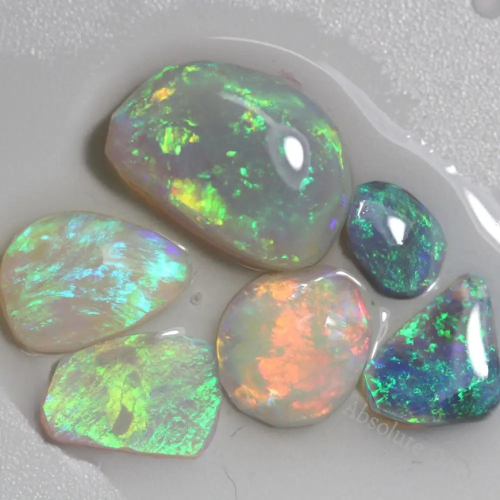 Australian Lightning Ridge Opal Solid Rubs Rough 6Pcs 13.0Cts