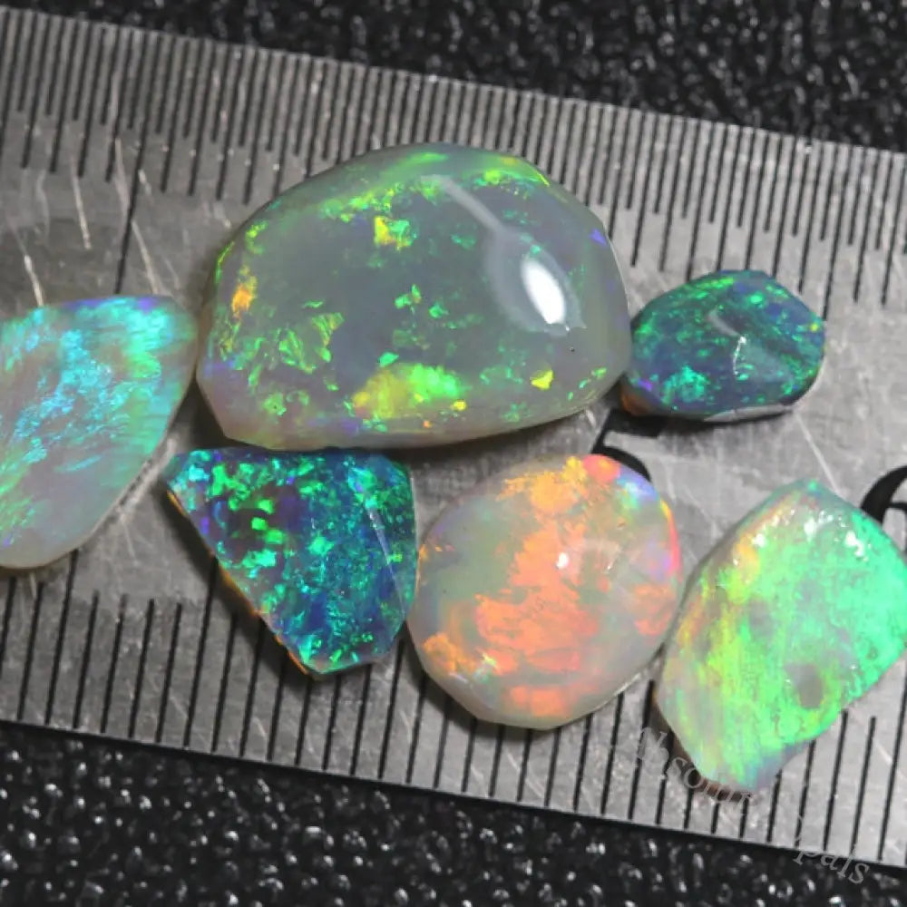 Australian Lightning Ridge Opal Solid Rubs Rough 6Pcs 13.0Cts