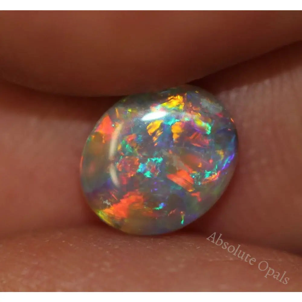 Australian Lightning Ridge Semi Black Opal Solid Loose Cut Cabochon Stone 0.96Ct