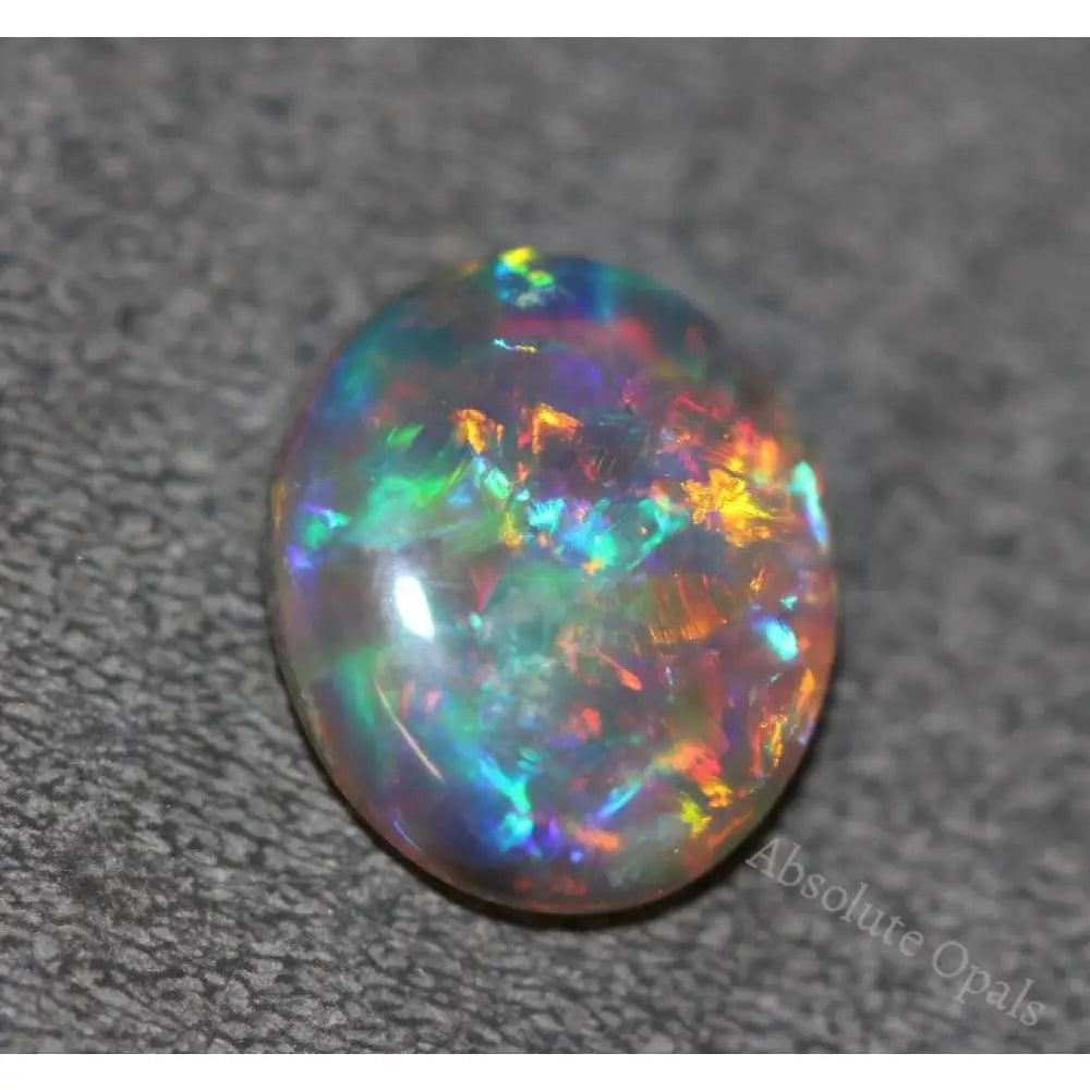 Australian Lightning Ridge Semi Black Opal Solid Loose Cut Cabochon Stone 0.96Ct