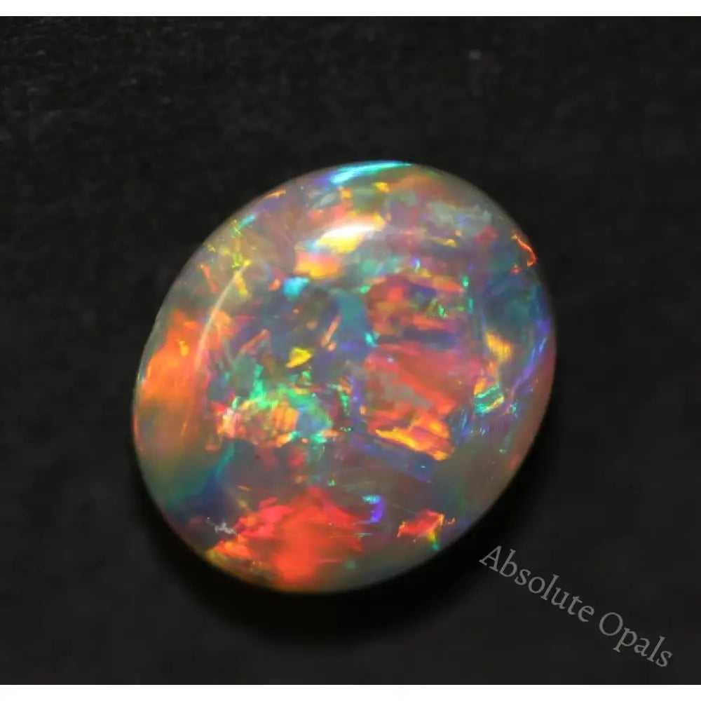 Australian Lightning Ridge Semi Black Opal Solid Loose Cut Cabochon Stone 0.96Ct