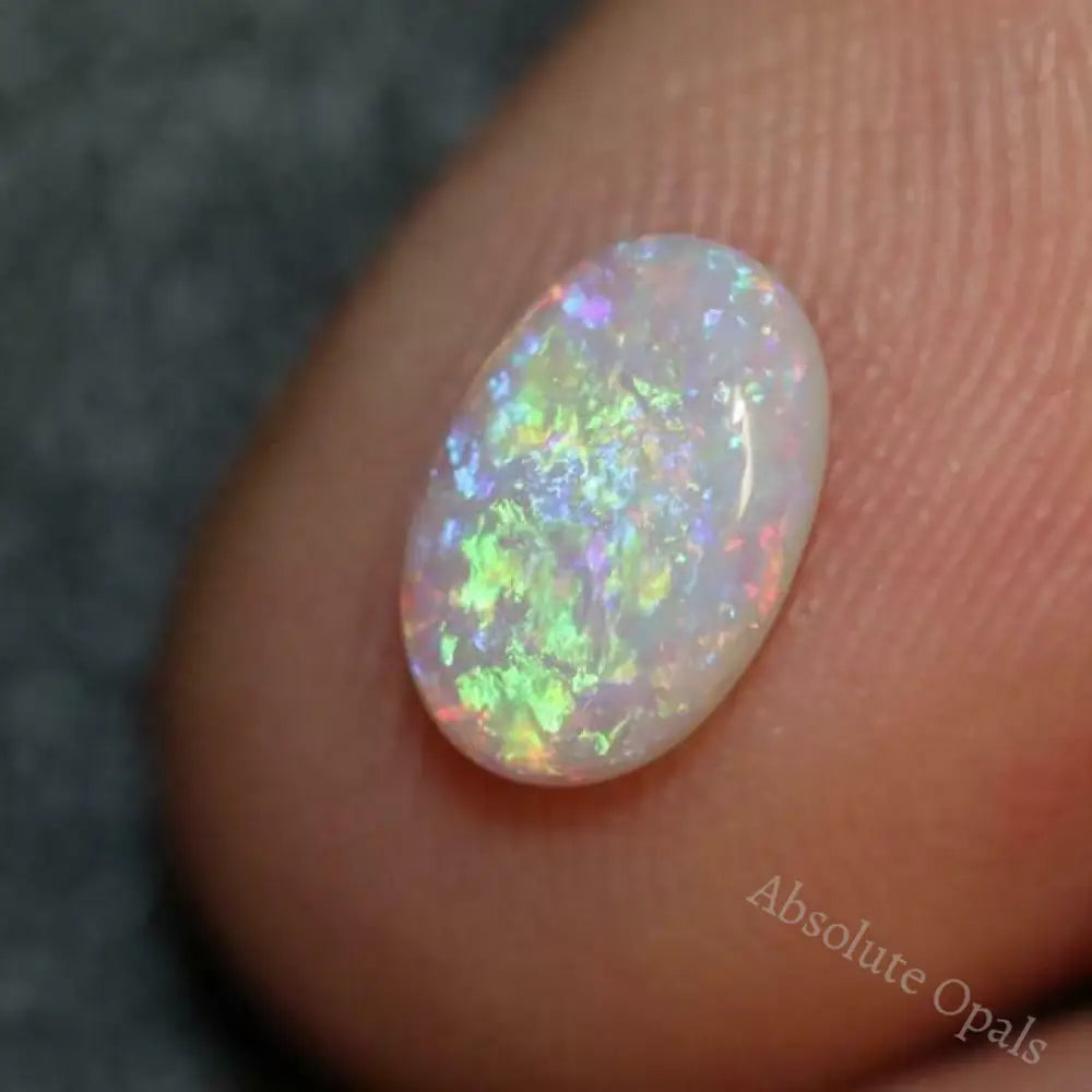 Australian Lightning Ridge Solid Opal Cabochon Oval 0.88 Cts