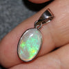 Australian Lightning Ridge Solid Opal Pendant Silver L25Mm 1.38G Jewellery