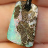 Australian Opal Boulder Drilled Greek Leather Pendant Necklace 19.70 Cts Jewellery