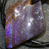 Australian Opal Boulder Drilled Greek Leather Pendant Necklace 37.25 Cts Jewellery