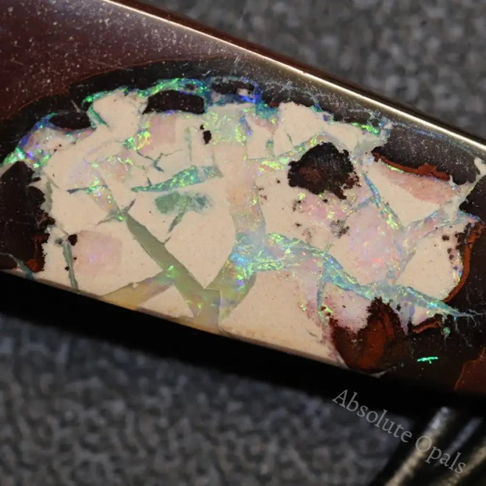Australian Opal Boulder Drilled Greek Leather Pendant Necklace 42.25 Cts Jewellery