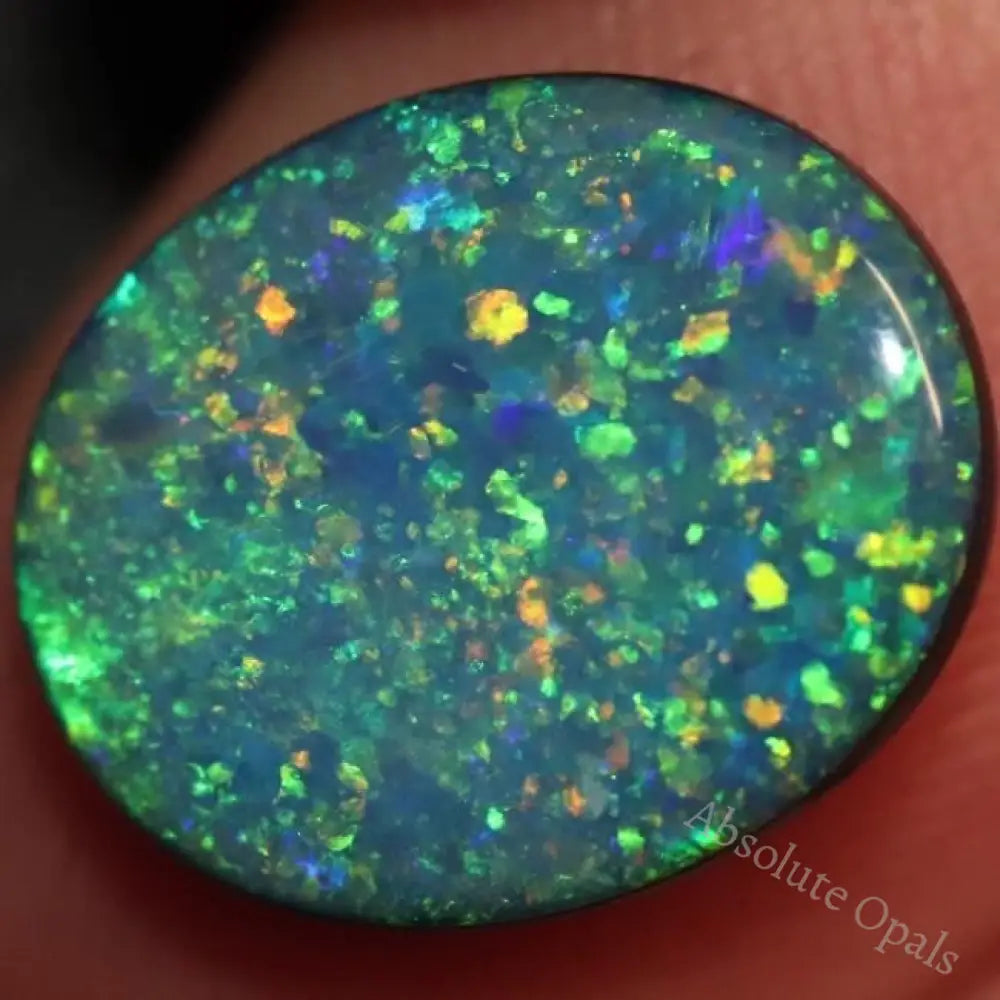 Australian Opal Doublet Lightning Ridge Stone Cabochon 3.50 Cts