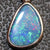 Australian Opal Jewellery Doublet 925 Silver Pendant 0.95G 19.6 Mm