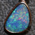 Australian Opal Jewellery Doublet 925 Silver Pendant 0.95G 19.6 Mm