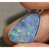 Australian Opal Jewellery Doublet 925 Silver Pendant 1.93G 27.5 Mm Jewellery