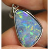 Australian Opal Jewellery Doublet 925 Silver Pendant 1.93G 27.5 Mm Jewellery