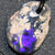 Australian Opal Lightning Ridge Drilled Greek Leather Mounted Pendant Necklace 16.15 Cts Jewellery