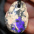 Australian Opal Lightning Ridge Drilled Greek Leather Mounted Pendant Necklace 16.15 Cts Jewellery