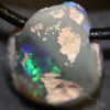 Australian Opal Lightning Ridge Drilled Greek Leather Mounted Pendant Necklace 27.40 Cts Jewellery