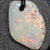 Australian Opal Lightning Ridge Drilled Greek Leather Mounted Pendant Necklace 7.45 Cts Jewellery