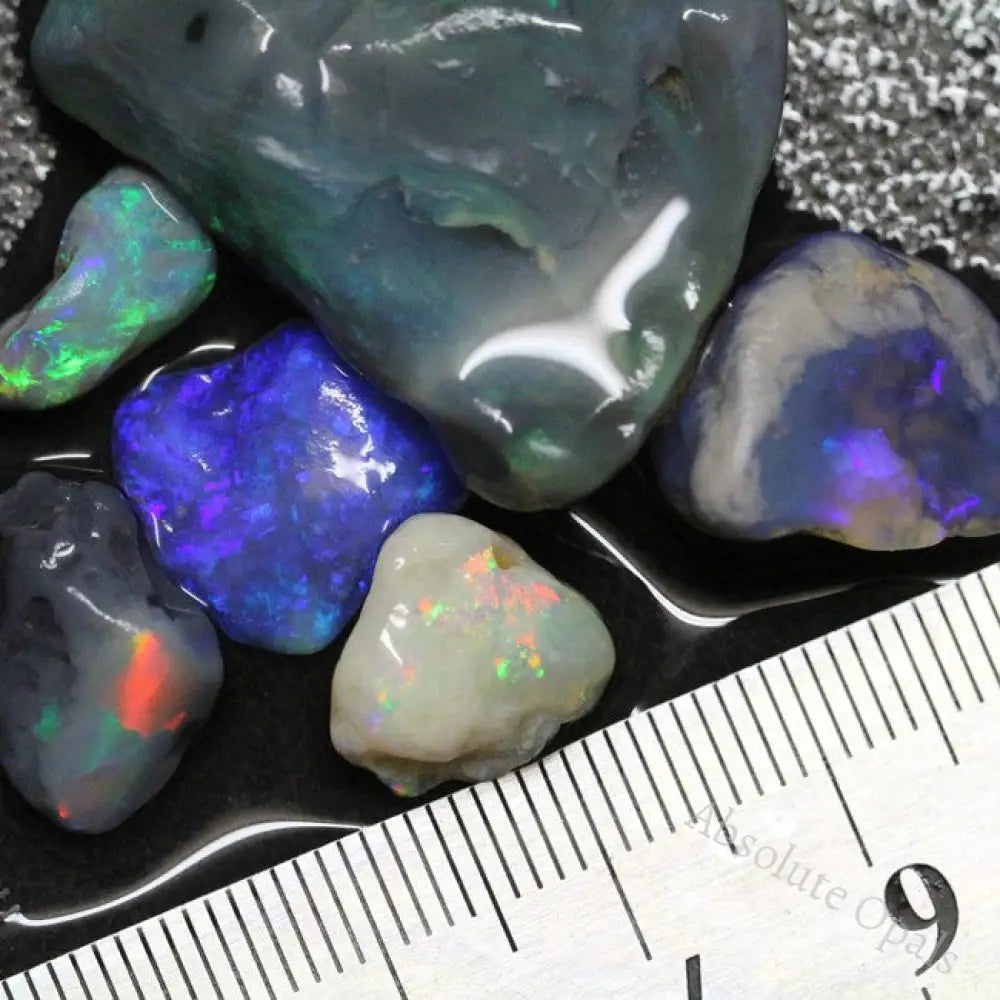 Australian Solid Black Opal Rough Nobby Lightning Ridge Parcel 69.75 Cts