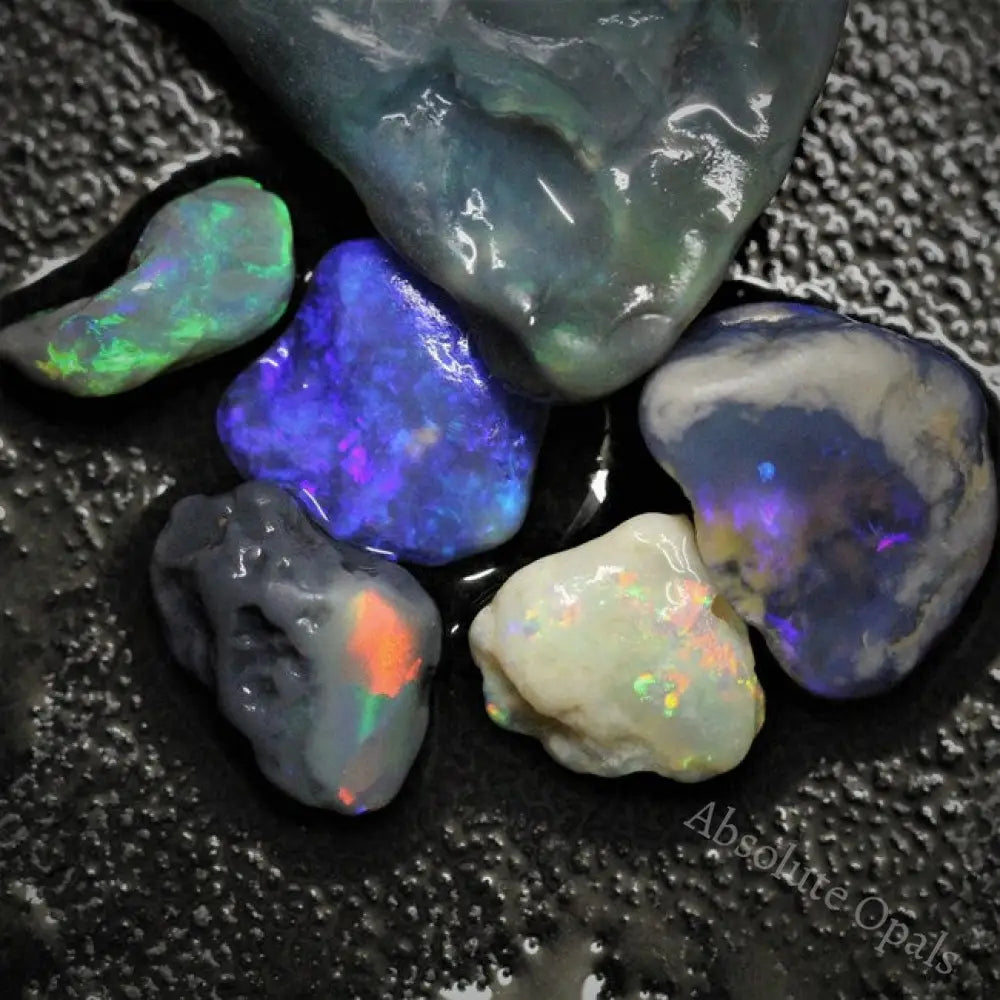 Australian Solid Black Opal Rough Nobby Lightning Ridge Parcel 69.75 Cts