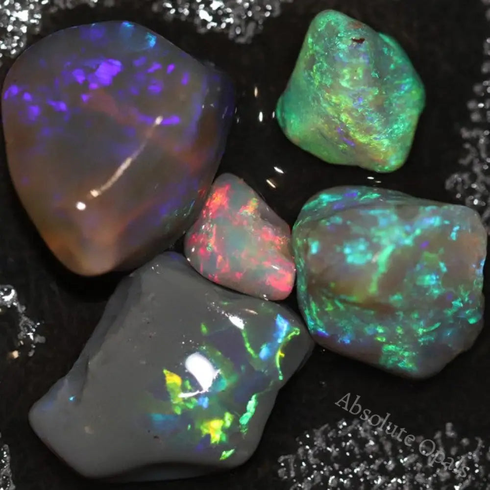 Australian Solid Semi-Black Opal Rough Nobby Lightning Ridge Parcel 26.4 Cts