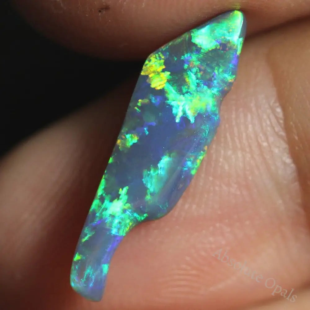 Black Opal Lightning Ridge Australian Solid Carving Stone 2.20 Ct