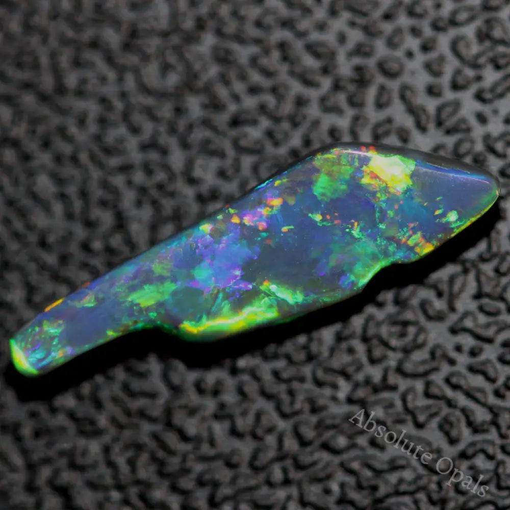 Black Opal Lightning Ridge Australian Solid Carving Stone 2.20 Ct