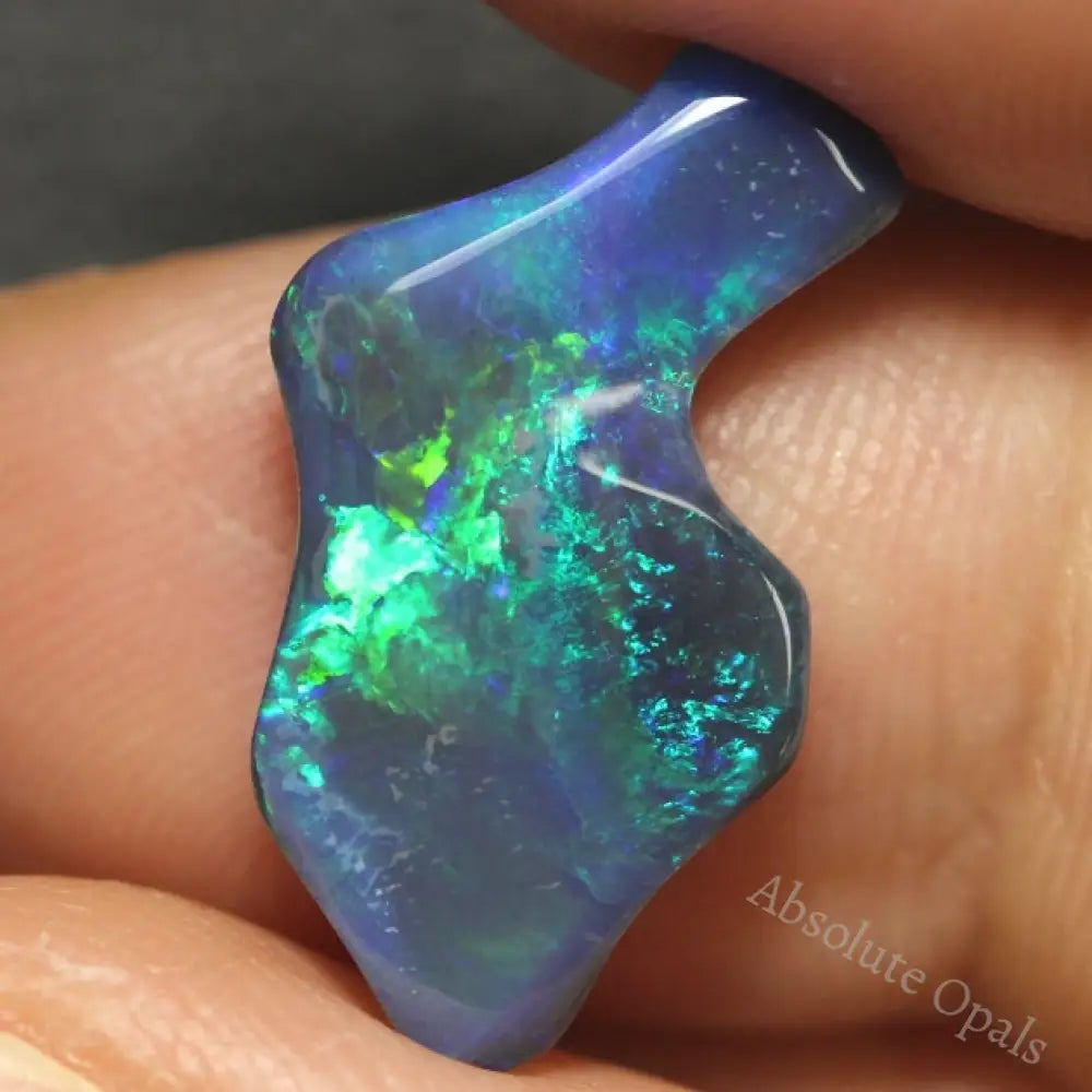 Black Opal Lightning Ridge Australian Solid Carving Stone 4.24Ct