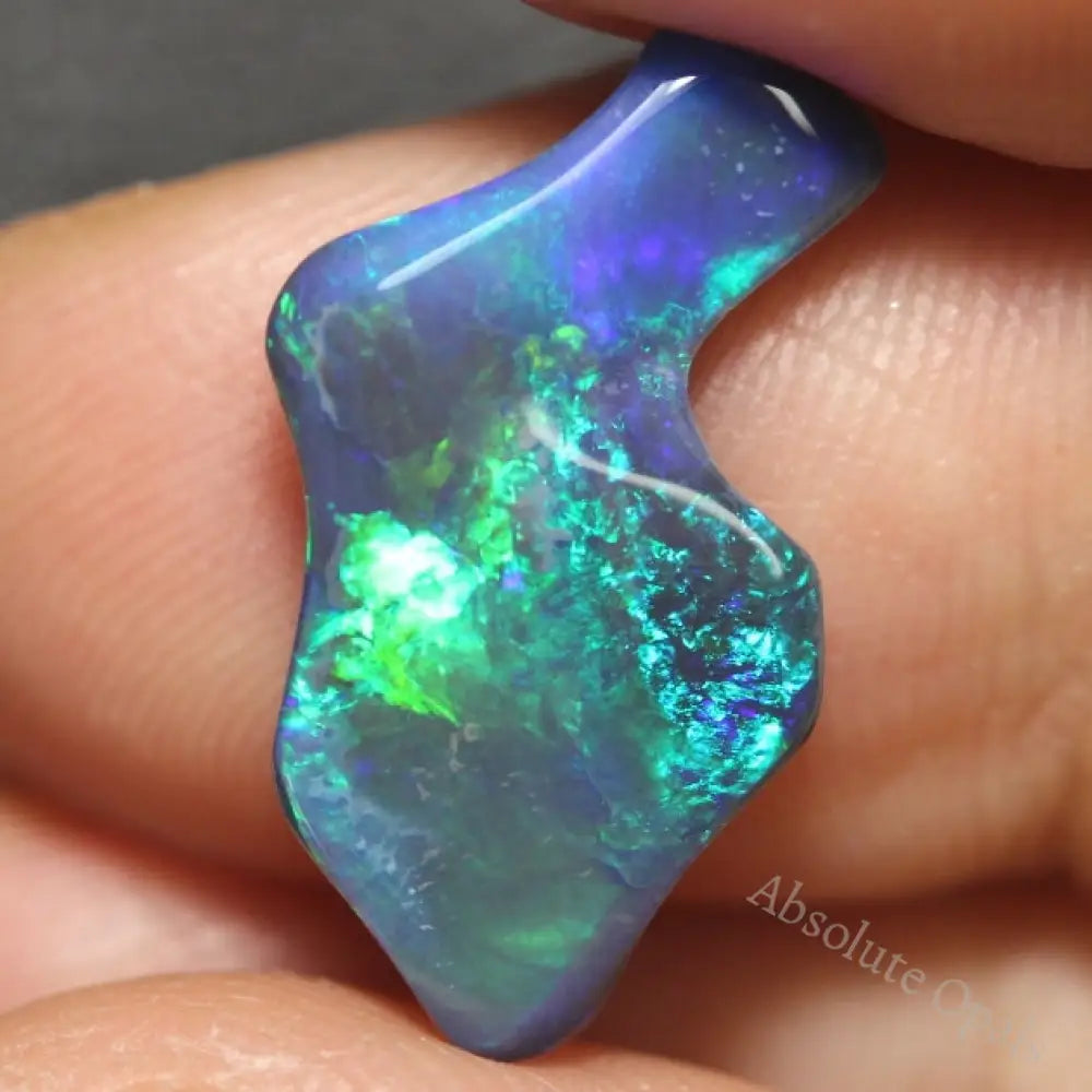 Black Opal Lightning Ridge Australian Solid Carving Stone 4.24Ct