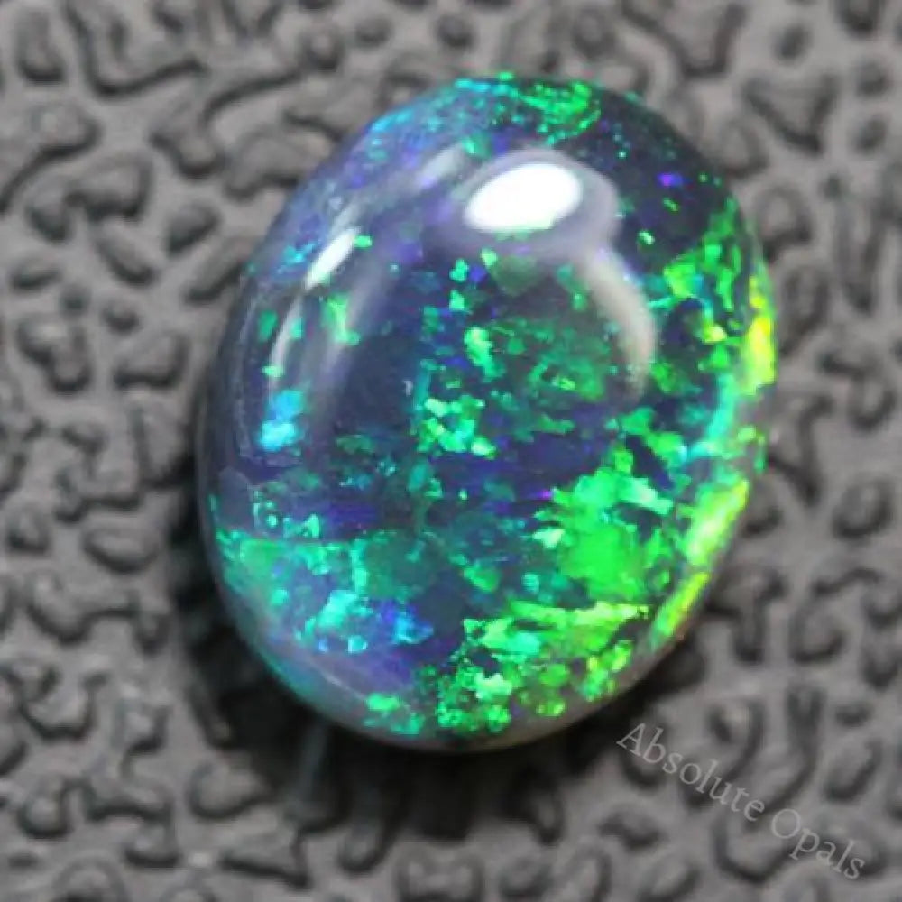 Black Opal Lightning Ridge Australian Solid Loose Stone Cabochon 1.40 Ct